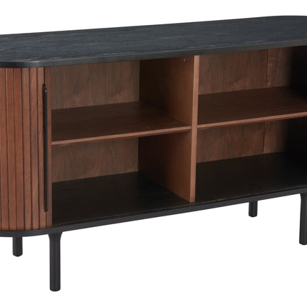 Koriana Sideboard Black & Walnut Storage [TriadCommerceInc]   