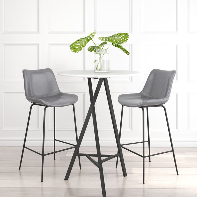 Byron Barstool Gray Barstools TriadCommerceInc   