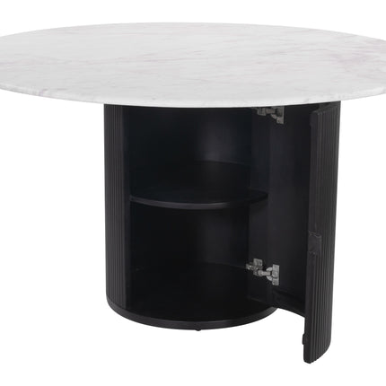 Izola Dining Table White & Black Tables TriadCommerceInc   