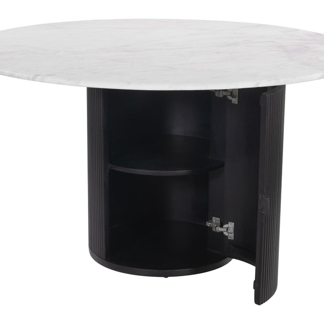 Izola Dining Table White & Black Tables TriadCommerceInc   