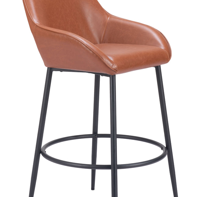 Vila Barstool (Set of 2) Brown Barstools TriadCommerceInc   