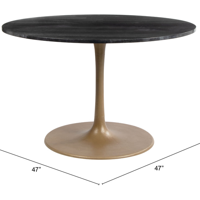 Taj Dining Table Black & Gold Tables TriadCommerceInc   