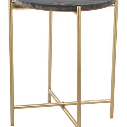 David Side Table Gray & Gold Side Tables TriadCommerceInc Default Title  