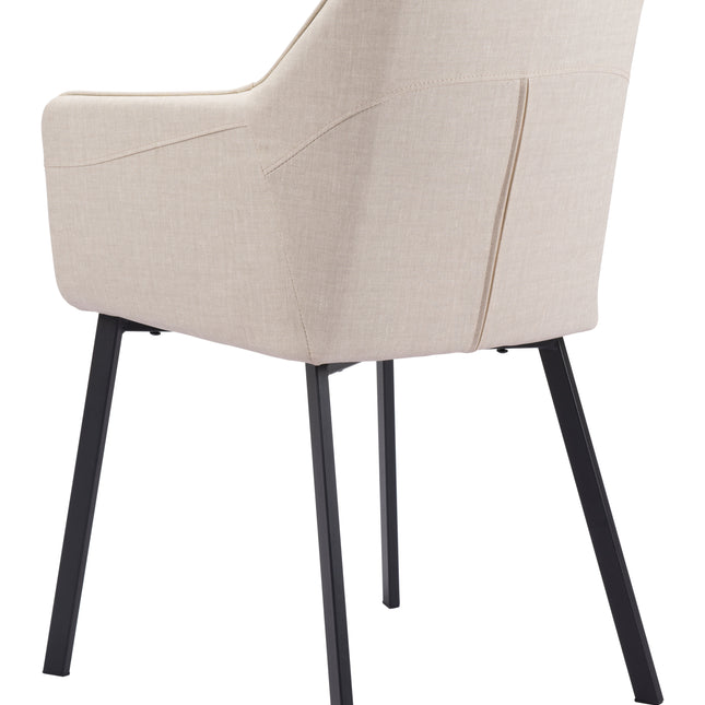 Adage Dining Chair (Set of 2) Beige Chairs TriadCommerceInc   