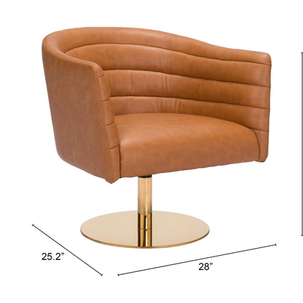 Justin Accent Chair Brown Chairs [TriadCommerceInc]   