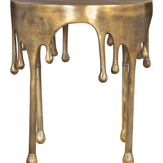 Drip Side Table Antique Brass Side Tables TriadCommerceInc   