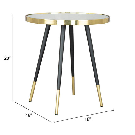 Particle Side Table Gold & Black Side Tables TriadCommerceInc   