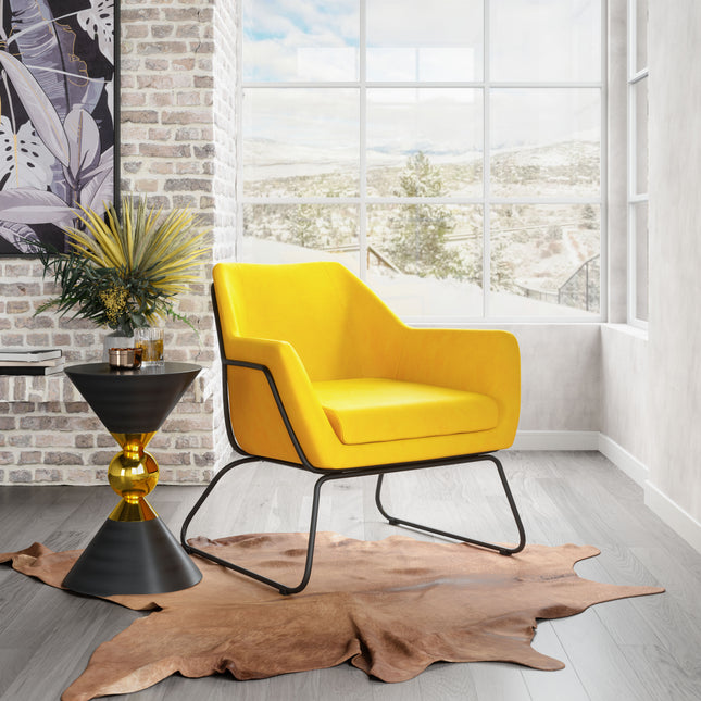 Jose Accent Chair Yellow Chairs TriadCommerceInc   