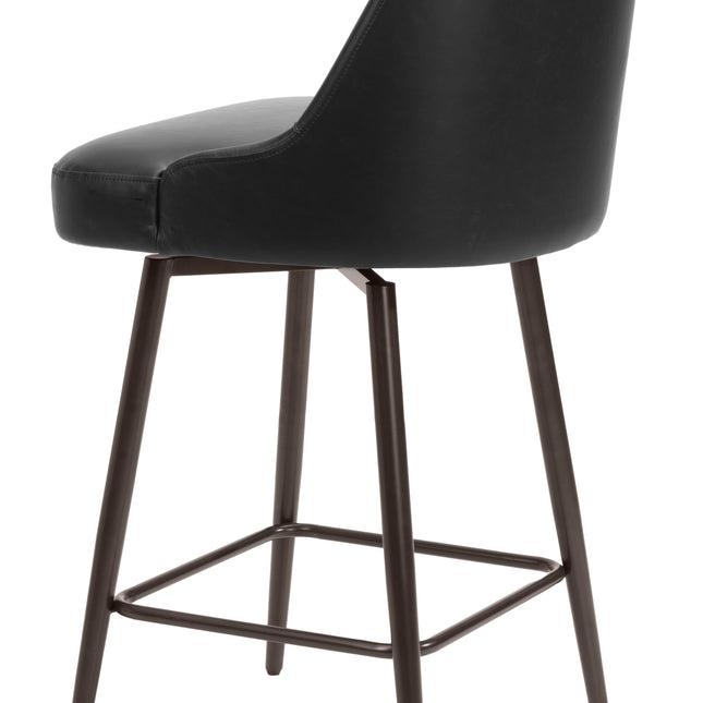 Keppel Swivel Counter Stool Black & Bronze Counter Stools TriadCommerceInc   