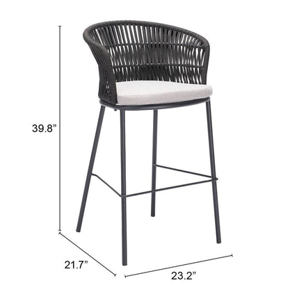 Freycinet Barstool Black Seating TriadCommerceInc   