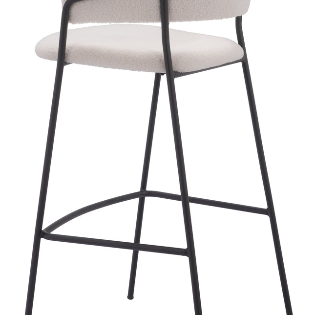 Josephine Barstool (Set of 2) Cream Barstools TriadCommerceInc   