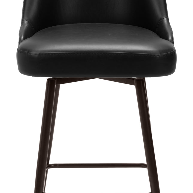 Keppel Swivel Counter Stool Black & Bronze Counter Stools TriadCommerceInc   