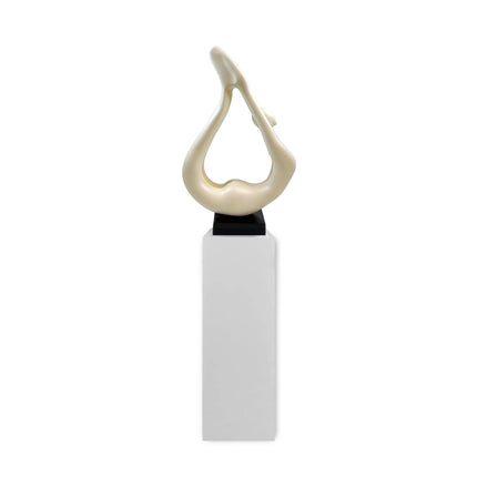 Yoga White Sculpture - White Base Sculpture [TriadCommerceInc]   