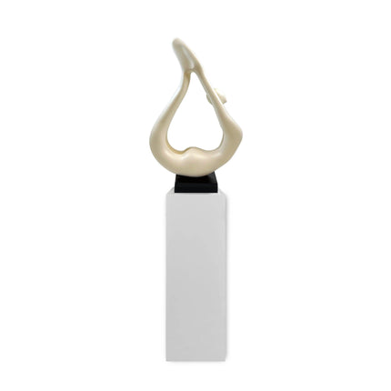 Yoga White Sculpture - White Base Sculpture TriadCommerceInc   