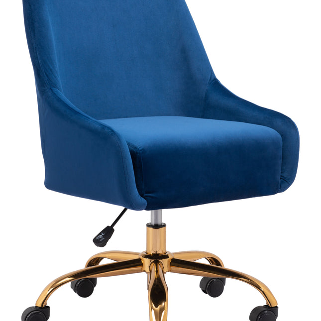 Madelaine Office Chair Navy Blue & Gold Chairs TriadCommerceInc Default Title  