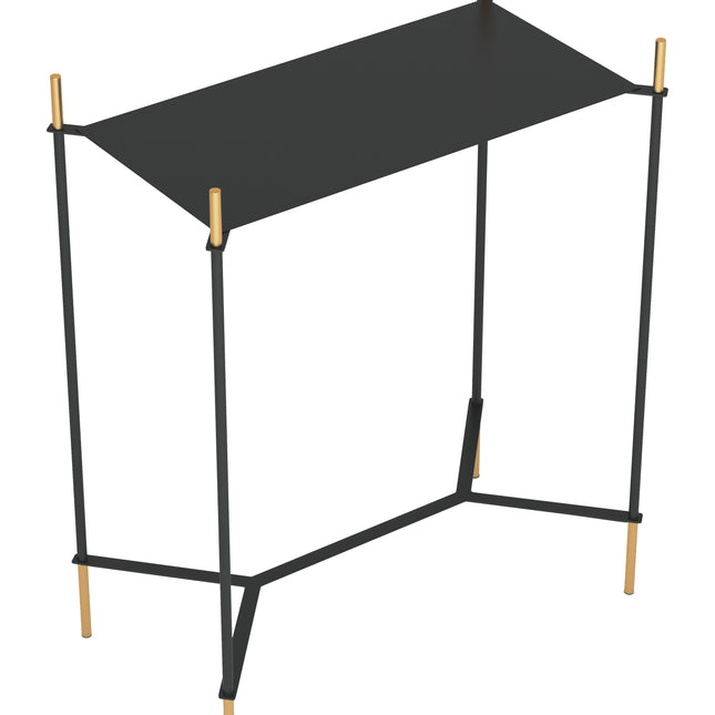 Austin Side Table Black & Gold Side Tables TriadCommerceInc   