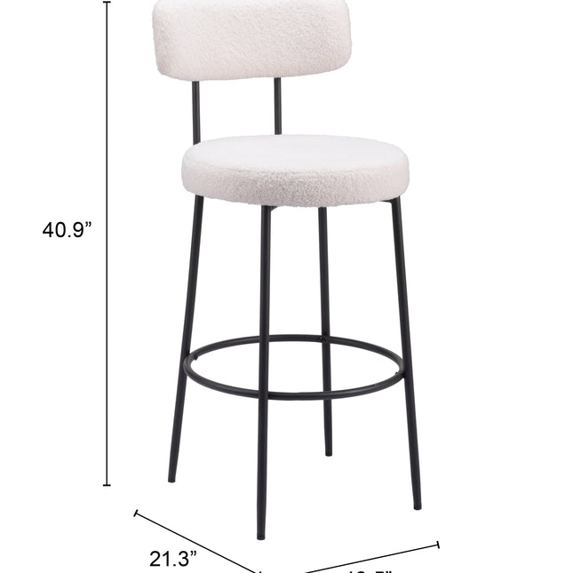 Blanca Barstool (Set of 2) Ivory Barstools TriadCommerceInc   