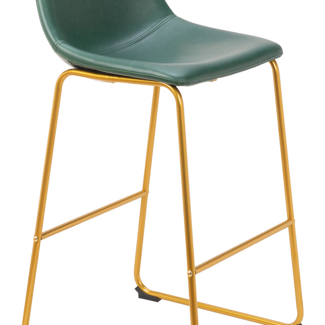 Augusta Barstool (Set of 2) Green & Gold Barstools TriadCommerceInc   