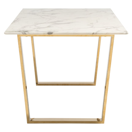 Atlas Dining Table White & Gold Tables TriadCommerceInc   