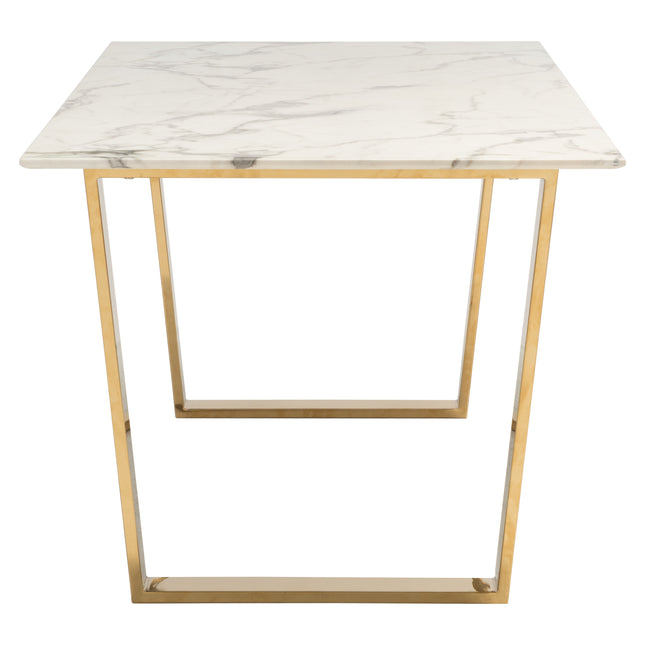 Atlas Dining Table White & Gold Tables TriadCommerceInc   