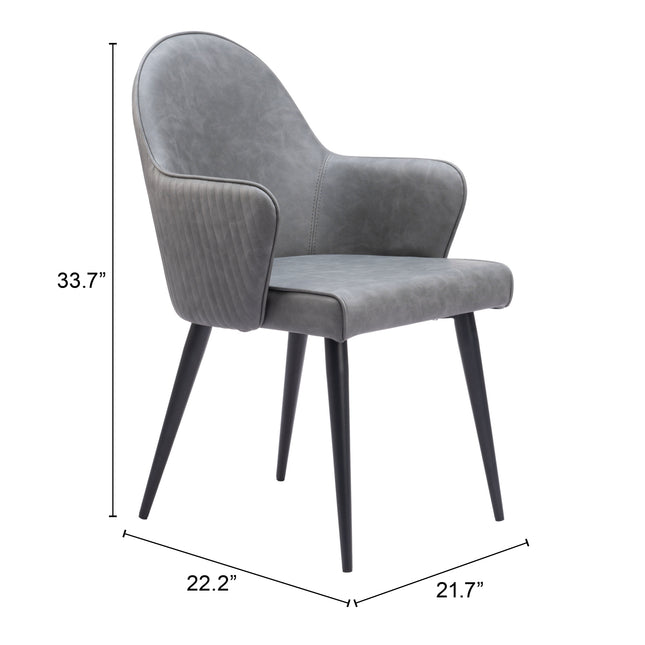 Silloth Dining Chair Gray Chairs TriadCommerceInc   