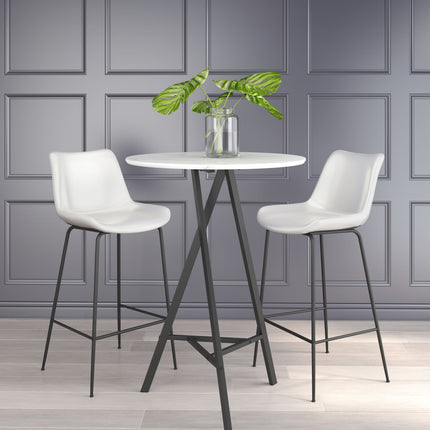 Byron Barstool White Barstools TriadCommerceInc   