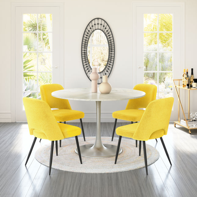 Teddy Dining Chair (Set of 2) Yellow Chairs TriadCommerceInc   