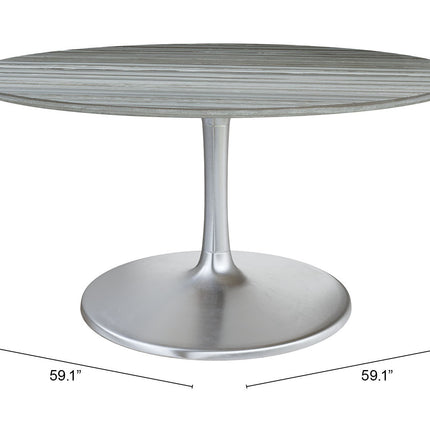 Star City Dining Table (60") Gray & Silver Tables TriadCommerceInc   