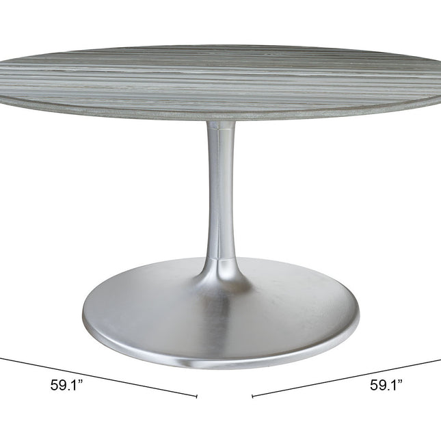 Star City Dining Table (60") Gray & Silver Tables TriadCommerceInc   