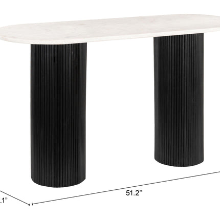 Izola Console Table White & Black Console Tables [TriadCommerceInc]   