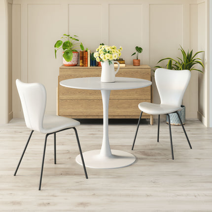 Torlo Dining Chair (Set of 2) White Chairs [TriadCommerceInc]   