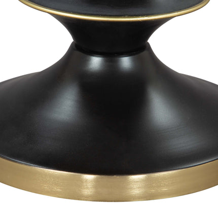 Donahue Side Table Gold & Black Side Tables [TriadCommerceInc]   