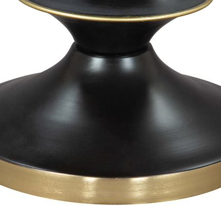 Donahue Side Table Gold & Black Side Tables TriadCommerceInc   