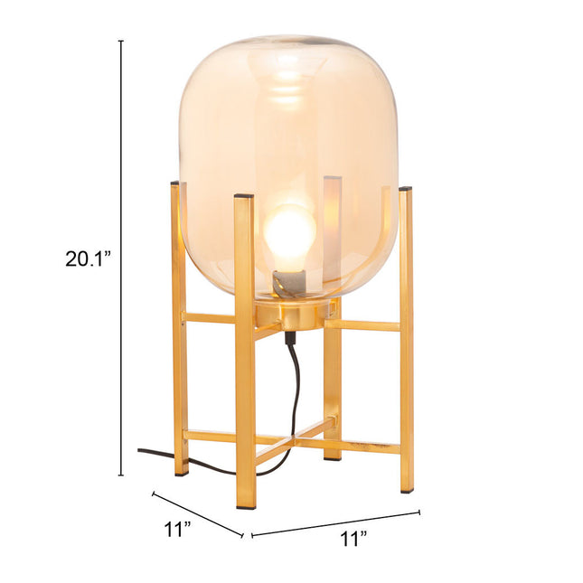 Wonderwall Table Lamp Gold Table Lamps TriadCommerceInc   