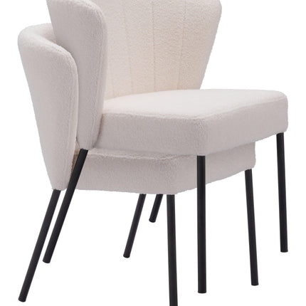 Aimee Dining Chair (Set of 2) Cream Chairs [TriadCommerceInc]   