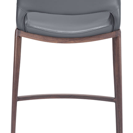 Ace Counter Stool (Set of 2) Dark Gray & Walnut Counter Stools TriadCommerceInc   