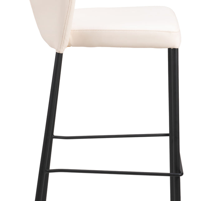 Linz Barstool (Set of 2) Cream Barstools TriadCommerceInc   