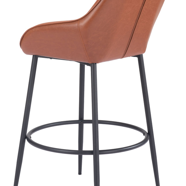 Vila Barstool (Set of 2) Brown Barstools TriadCommerceInc   