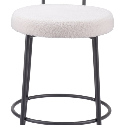 Blanca Barstool (Set of 2) Ivory Barstools [TriadCommerceInc]   