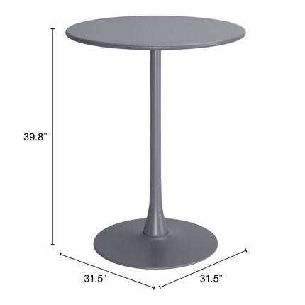 Soleil Bar Table Gray Tables TriadCommerceInc   