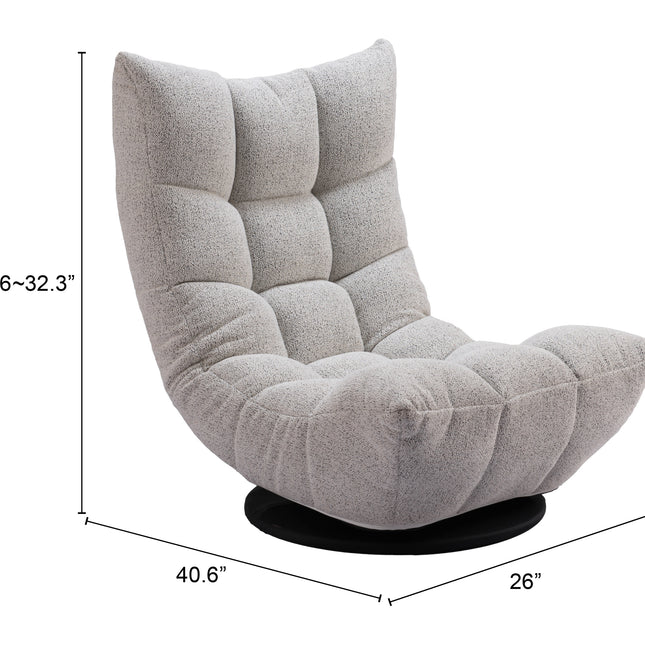 Down Go Swivel Chair Ash Gray Chairs TriadCommerceInc   