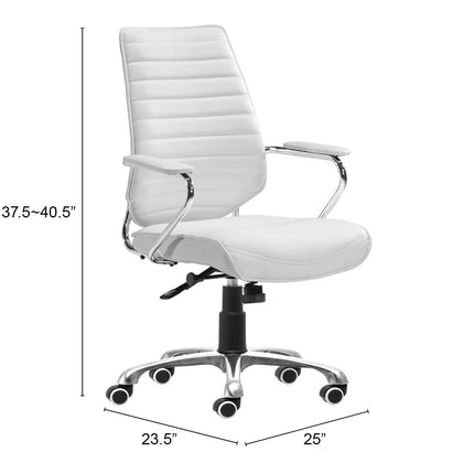 Enterprise Low Back Office Chair White Chairs [TriadCommerceInc]   