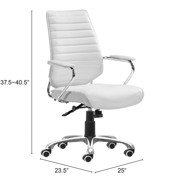 Enterprise Low Back Office Chair White Chairs TriadCommerceInc   