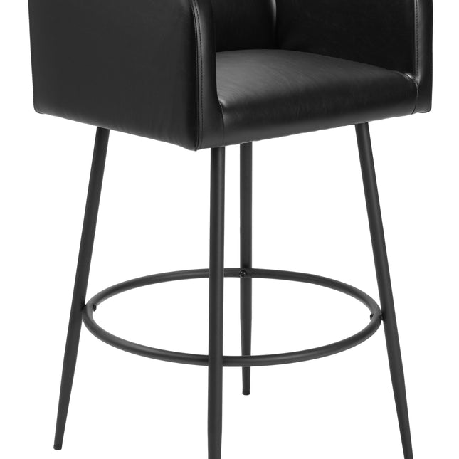 Horbat Barstool (Set of 2) Black Barstools TriadCommerceInc   