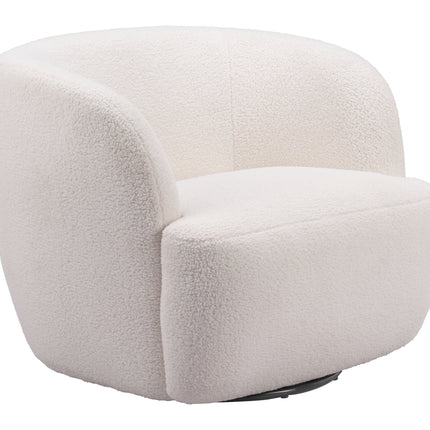 Govan Swivel Chair Ivory Chairs [TriadCommerceInc]   