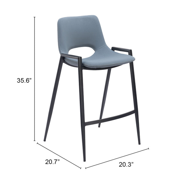 Desi Counter Stool (Set of 2) Blue Counter Stools TriadCommerceInc   