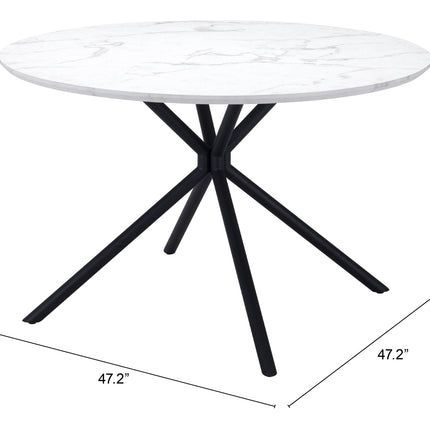 Amiens Dining Table White Tables TriadCommerceInc   