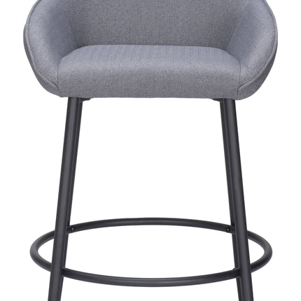 Vila Barstool (Set of 2) Gray Barstools TriadCommerceInc   