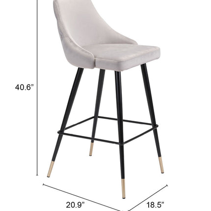 Piccolo Barstool Gray Barstools [TriadCommerceInc]   