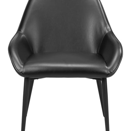 Vila Dining Chair (Set of 2) Black Chairs [TriadCommerceInc]   